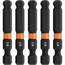 Load image into Gallery viewer, Ball-End Hex 1/4&quot; Impact Driver Bit - Railer Allen Wrench Drill Hex Bits. 1/4 Quick Release S2 Steel 2 inch 1/4&quot; Ball-End Hex Bits. (5 Pack)
