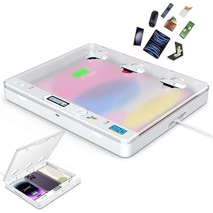 Phone Lock Box with Timer for iPad,Portable Time Lock Box for iPad,iPhone,Tablet,Folded Phone,TV remotes, Phone Locker for Self-Discipline to Help Reduce Screen Time Focus to Achieve Goals(New)