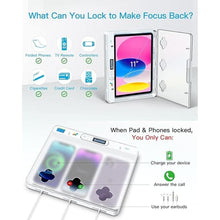 Load image into Gallery viewer, Phone Lock Box with Timer for iPad,Portable Time Lock Box for iPad,iPhone,Tablet,Folded Phone,TV remotes, Phone Locker for Self-Discipline to Help Reduce Screen Time Focus to Achieve Goals(New)
