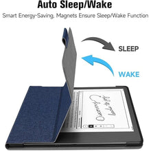 Load image into Gallery viewer, Ayotu Stand Case for Kindle Scribe 10.2 Inch (2024/2022 Released) - Auto Sleep/Wake, Premium Sturdy Fabric Cover with Pen Holder, Only for 10.2&quot; Kindle Scribe, Blue
