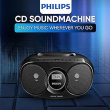 Load image into Gallery viewer, Philips Portable CD Player Boombox, Stereo Dynamic Bass Boost Speakers, Lightweight FM Radio CD Player with LCD Display, USB Playback, Aux Line-in, Boombox CD Player Portable for Home
