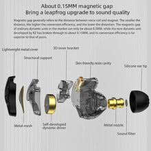 Load image into Gallery viewer, Kinboofi IEM Headphone with Mic, KZ DQS HiFi Dynamic Drivers Earphone Earbuds Bass 2pin 3.5mm Sports Music Game Headphone (Black, with Mic)……

