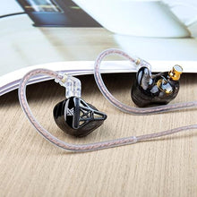 Load image into Gallery viewer, Kinboofi IEM Headphone with Mic, KZ DQS HiFi Dynamic Drivers Earphone Earbuds Bass 2pin 3.5mm Sports Music Game Headphone (Black, with Mic)……
