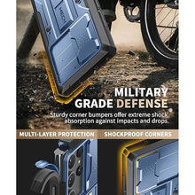 Load image into Gallery viewer, Tongate for Samsung Galaxy S23 Ultra Case, [Built-in Slide Camera Cover &amp; Screen Protector] [2 Front Frame] Military Grade Shockproof S23 Ultra Phone Case with Kickstand &amp; Belt-Clip 6.8&quot;, Blue
