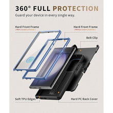 Load image into Gallery viewer, Tongate for Samsung Galaxy S23 Ultra Case, [Built-in Slide Camera Cover &amp; Screen Protector] [2 Front Frame] Military Grade Shockproof S23 Ultra Phone Case with Kickstand &amp; Belt-Clip 6.8&quot;, Blue
