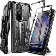 Load image into Gallery viewer, Tongate for Samsung Galaxy S23 Ultra Case, [Built-in Slide Camera Cover &amp; Screen Protector] [2 Front Frame] Military Grade Shockproof S23 Ultra Phone Case with Kickstand &amp; Belt-Clip 6.8&quot;, Black
