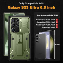 Load image into Gallery viewer, TONGATE for Samsung Galaxy S23 Ultra Case, [Built-in Slide Camera Cover &amp; Screen Protector] [2 Front Frame] Military Grade Shockproof S23 Ultra Phone Case with Kickstand &amp; Belt-Clip 6.8&quot;, Green
