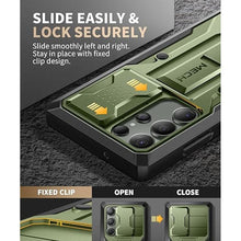 Load image into Gallery viewer, TONGATE for Samsung Galaxy S23 Ultra Case, [Built-in Slide Camera Cover &amp; Screen Protector] [2 Front Frame] Military Grade Shockproof S23 Ultra Phone Case with Kickstand &amp; Belt-Clip 6.8&quot;, Green
