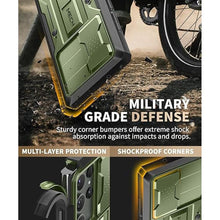 Load image into Gallery viewer, TONGATE for Samsung Galaxy S23 Ultra Case, [Built-in Slide Camera Cover &amp; Screen Protector] [2 Front Frame] Military Grade Shockproof S23 Ultra Phone Case with Kickstand &amp; Belt-Clip 6.8&quot;, Green

