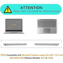 Load image into Gallery viewer, MOSISO Case Only Compatible with Microsoft Surface Laptop Go 3/2/1 12.4 inch 2023 2022 2020 Release (Models: 2013 &amp; 1943), Protective Plastic Hard Shell&amp;Keyboard Cover&amp;Screen Protector, Crystal Clear
