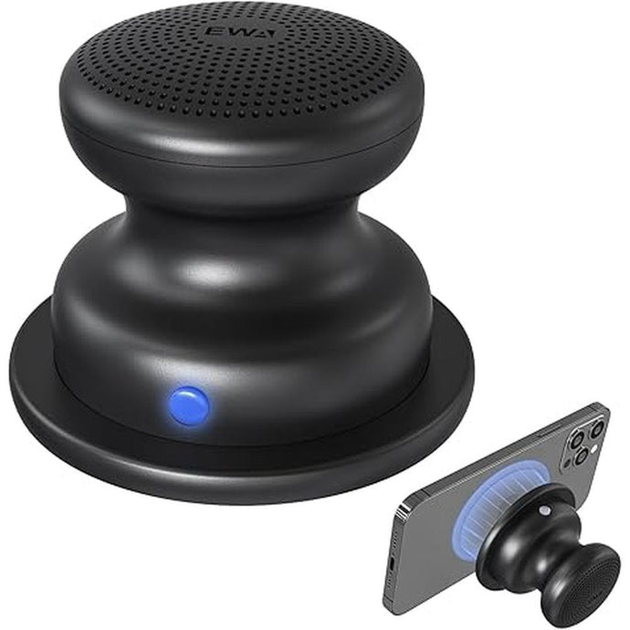 EWA A117 Mini Portable Wireless Bluetooth Speaker with Magnetic Base, Powerful Sound, Easy to Attach to Metal Surface, [Compatible with Magsafe, iPhone 15, 14, 13, 12 Pro/Max]