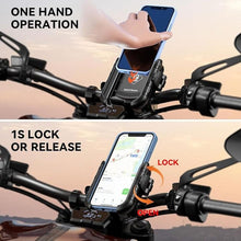 Load image into Gallery viewer, Kewig Motorcycle Phone Mount Holder- [Camera Friendly] Bike Phone Mount Handlebar Clamp Clamp, Bicycle Scooter Phone Holder for Samsung iPhone 16 Pro Max, 15 14 13, for 5.4-7.2" Smartphones
