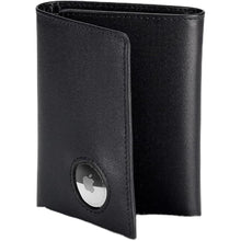 Load image into Gallery viewer, Stealth Mode Men&#39;s Leather Trifold Wallet with Airtag Holder and RFID Blocking (Black)
