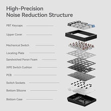 Load image into Gallery viewer, Mechanical Number Pad, Hot Swappable Wired Numpad USB 17 Keys White Backlit Numeric Keypad with PBT Keycaps for Laptop PC TKL Keyboards (Brown Switch)
