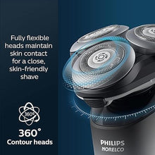 Load image into Gallery viewer, Philips Norelco Shaver 5000X, Rechargeable Wet &amp; Dry Shaver with Precision Trimmer and Storage Pouch, X5006/85
