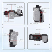 Load image into Gallery viewer, Foto4easy Aluminum Alloy a7RV Cage for Sony a7R V Mirrorless Digital Camera,Quick Release Plate for Arca,and One Top Handle

