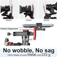 Load image into Gallery viewer, tridaptor - Universal Phone Scope Digiscoping Adapter|High-Precision XYZ Metal Telescope Mount 3-Axis Smartphone Holder for Spotting Scope Monocular Binos|Fits All Cell Phone Camera/Max 2.4" Eyepiece
