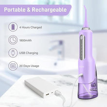 Load image into Gallery viewer, Sejoy Water Flosser, 2025 Water Flossers for Teeth Rechargeable, Oral Irrigator for Home Travel Office, 270ML IPX7 Waterproof 5 Cleaning Modes and 5 Jet Tips
