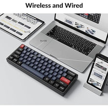 Load image into Gallery viewer, Keychron K12 Pro QMK/VIA Wireless Mechanical Keyboard Custom Programmable Macro with Hot-Swappable Keychron K Pro Red Switch 60% Compact Layout RGB Backlit Aluminum Frame for Mac Windows Linux
