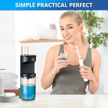 Load image into Gallery viewer, Automatic Mouthwash Dispenser for Bathroom,Bathroom Accessories 19.4 Fl Oz Dispensers with Magnetic Cups,Wall Mounted Dispenser,Suitable for All Age Groups,Black
