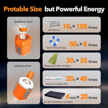 Load image into Gallery viewer, Portable Air Pump 4.2kPa Air Pump for Inflatables Rechargeable GIGA PUMP 4 with Camping Light Ultra Air Mattress Pump
