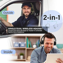 Load image into Gallery viewer, MONODEAL Bluetooth Headset, Wireless Headset with Microphone AI Noise Cancelling, Mute Button, 45 H Work Time, Single/Dual Ear Wireless Headphones for Work Office Home Call Center
