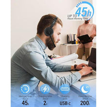 Load image into Gallery viewer, MONODEAL Bluetooth Headset, Wireless Headset with Microphone AI Noise Cancelling, Mute Button, 45 H Work Time, Single/Dual Ear Wireless Headphones for Work Office Home Call Center
