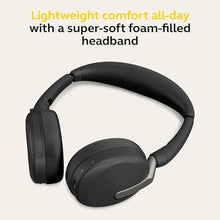 Load image into Gallery viewer, Jabra Evolve2 65 Flex Wireless Stereo Headset - Bluetooth, Noise-Cancelling ClearVoice Technology &amp; Hybrid ANC - Works with All Leading UC Platforms Such As Zoom &amp; Google Meet - Black
