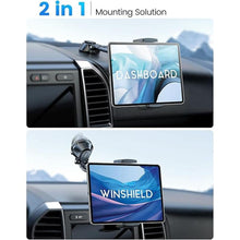 Load image into Gallery viewer, eSamcore Tablet Holder for car, 1.57" Extra Deep Clamp for iPad Holder for Car Dashboard Gooseneck iPad Car Mount Car Tablet Holder Windshield Suction Cup Mount for 6"-11" Tablet
