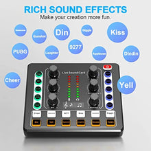 Load image into Gallery viewer, Xisono Podcast Equipment Bundle Audio Interface, DJ Mixer, BM-800 Condenser Microphone, Studio Equipment with Mic Arm, Bluetooth for Streaming, Voice Over, Singing, PC
