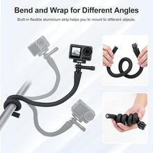 Load image into Gallery viewer, TELESIN Flexible Mount Clamp Camera Tripod Stand Stick Pole for GoPro Insta360 iPhone, Neck Holder Bike Motorcycle Tube Bar Attach Accessories for Go Pro Max Hero 12 11 10 9 8 Insta 360 DJI Action 3 4
