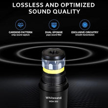 Load image into Gallery viewer, whitesand UHF Wireless Microphone System, Dual Wireless Mic Set w/ 2 Handhelds, 2x30 Frequencies, Dynamic Microphones for Singing, Home Karaoke, DJ, Church, Wedding (WSM-300)

