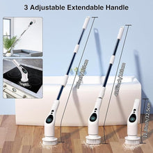 Load image into Gallery viewer, Electric Spin Scrubber, Electric Spin Cordless Tub and Tile Scrubber with Voice Broadcasting 3 Speed 9 Replaceable Clean Heads Power Spin Scrubbers
