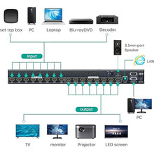 Load image into Gallery viewer, MT-VIKI 4K HDMI Matrix Switch 8X8 Support Web GUI &amp; 3.5mm Stereo Audio w/IR Remote, 4K@30Hz, Rack Mount Switcher &amp; Splitter, EDID, RS232, LAN Port, APP
