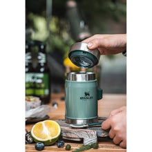 Load image into Gallery viewer, STANLEY Classic Food Jar and Spork 14 oz | Vacuum Insulated Food Container | Wide Mouth Screw On Lid | Packable for Travel | Stainless Steel with Leakproof Lid | BPA-Free | Black 2.0
