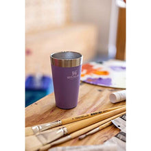 Load image into Gallery viewer, STANLEY Adventure Stacking Beer Pint Glass 16oz | Stackable Drinking Cup for Cold Beverages | Dishwasher Safe | Insulated Stainless Steel Tumbler | BPA-Free | Lavender
