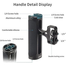 Load image into Gallery viewer, Foto4easy Universal Camera Side Handle,Adjustable Up and Down Side Handle Grip for DSLR Camera Cage,1/4"-20 Screw Hole and Cold Shoe Mount for Camnera Accessories
