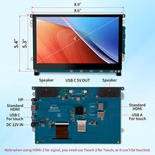 Load image into Gallery viewer, 9 Inch Touch Screen Display for Raspberry Pi,1280 x 720/ Anti-Glare/Optical Bonding Capacitive Screen/IPS /600 lumens/Wall Mountable/HDMI Portable Monitor
