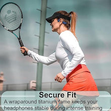 Load image into Gallery viewer, Bone Conduction Headphones Bluetooth - Waterproof Open Ear Headphones - Wireless Sports Headset Sweatproof Earphones with Mic Induction Conducting Headphones for Running Workout Gym-Blue

