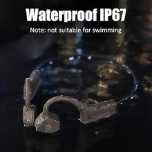 Load image into Gallery viewer, Waterproof Bone Conduction Headphones Bluetooth Open Ear Headphones Wireless Sports Headset Sweatproof Earphones with Mic Induction Conducting Headphones for Running Workout Gym
