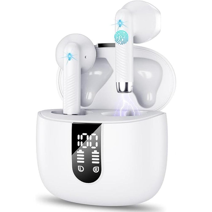 Wireless Earbud Bluetooth 5.3 Headphones with Clear Sound, 40H Playtime, Sport Earbud Touch Control with LED Digital Display, IP7 Waterproof Bluetooth Earphones Built-in Mic for Android iOS Workout