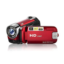 Load image into Gallery viewer, Video Camera Camcorder, 1080P 16MP DV Camera Vlogging Recorder, 2.7in TFT 270 Degree Rotatable 16X Zoom Digital YouTube Camera for Teens Students Boys Girls Gift (Red)
