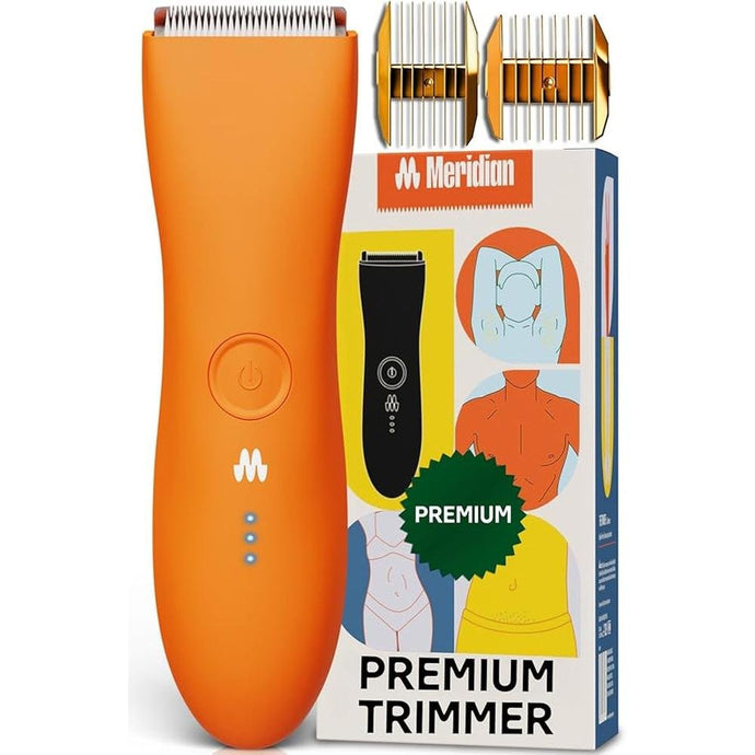 MERIDIAN Premium Trimmer for Men and Women, USB C Charging, Travel Lock, 6 Colors Available, Blaze