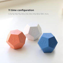 Load image into Gallery viewer, mooas Dodecagon Time Ball Rechargeable Mini Timer (White), 11 Preset Times, Desk &amp; Study Productivity Timer, Sound/Vibrate/Mute, Easy to Use
