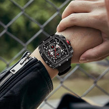 Load image into Gallery viewer, MF MINI FOCUS Men's Watch Fashion Tonneau Wrist Watches (Chronograph/Waterproof/Luminous/Calendar) Silicon Strap Quartz Watch for Men
