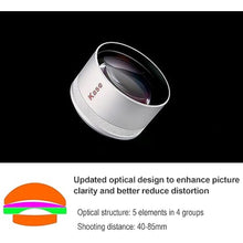 Load image into Gallery viewer, Kase HD Master Macro Lens for iPhone 16 15 14 13 12 Samsung Pixel Android, Macro Photography Phone Camera Lens Attachment, Long Shoot Distance 40-85mm
