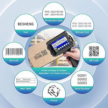 Load image into Gallery viewer, Handheld Inkjet Printer Gun PT3000 Printing Height 0.08-0.5Inch Inkjet Coder with Original Fast-Drying Ink for Text QRCode/Barcode/Batch Number/Label/Image/Date Printer with Touch Screen
