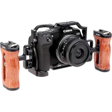 Load image into Gallery viewer, Foto4easy r8 cage for Canon R8 Camera with Quick Release Plate for Arca-Swiss,Includes Dual Universal Side Wooden Handle
