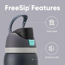 Load image into Gallery viewer, Owala FreeSip Insulated Stainless Steel Water Bottle with Straw for Sports, Travel, and School BPA-Free Sports Water Bottle, 32 oz, Foggy Tide
