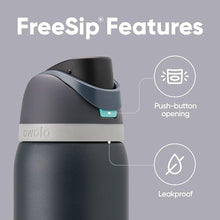 Load image into Gallery viewer, Owala FreeSip Insulated Stainless Steel Water Bottle with Straw for Sports, Travel, and School BPA-Free Sports Water Bottle, 32 oz, Foggy Tide
